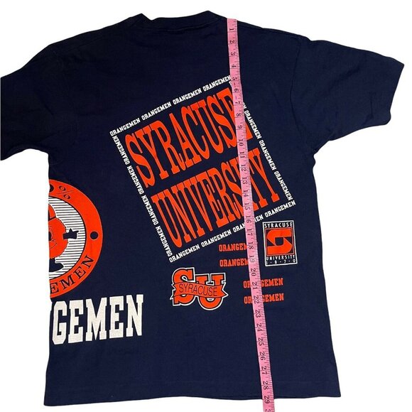 Vintage Syracuse University Orangemen T-shirt USA Large 2 Sided Graphic Print - Picture 4 of 12